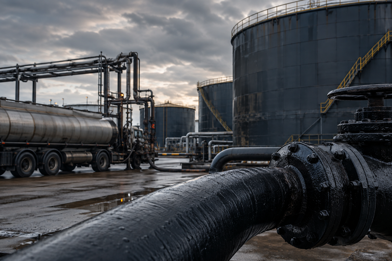 Tanques de almacenamiento industriales y tuberías para Virgin Fuel Oil D6